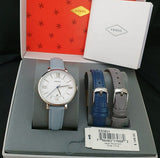 Fossil Jacqueline White Dial Light Blue Leather Strap Watch for Women - ES3821 Authentic Buy Shop Now