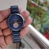 Michael Kors Portia Blue Dial Blue Stainless Steel Strap Watch for Women - MK3680 Authentic Buy Shop Now