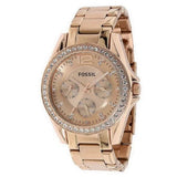Fossil Riley Multifunction Rose Gold Dial Rose Gold Steel Strap Watch for Women - ES2811 Authentic Buy Shop Now