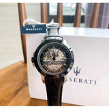 Maserati Automatic Black Dial Black Leather Strap Watch For Men - R8821119007 Authentic Buy Shop Now