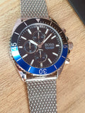 Hugo Boss Ocean Edition Black Dial Silver Mesh Strap Watch for Men - 1513742 Authentic Buy Shop Now