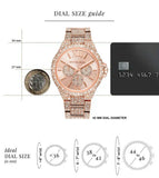 Michael Kors Camille Multifunctional Crystals Rose Gold Dial Rose Gold Steel Strap Watch for Women - MK6961 Authentic Buy Shop Now