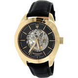 Maserati Traguardo Automatic Black Skeleton Dial Black Leather Strap Watch For Men - R8821112001 Authentic Buy Shop Now