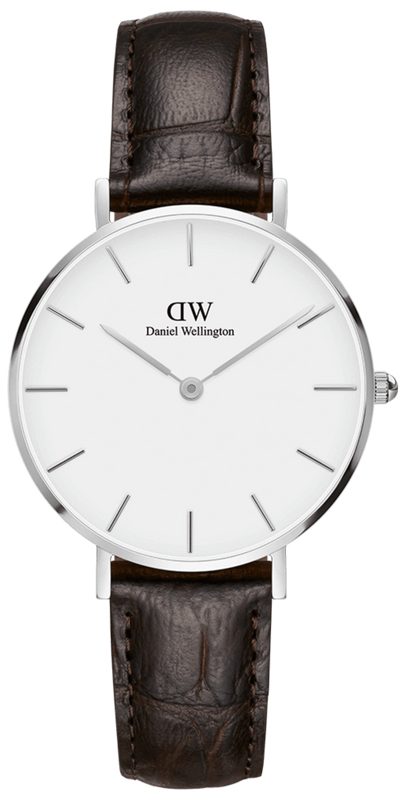 Daniel Wellington Classic Petite Reading White Dial Black Leather Strap Watch For Women - DW00100241 Authentic Buy Shop Now