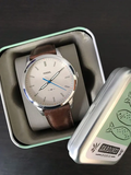 Fossil Minimalist Off White Dial Brown Leather Strap Watch for Men - FS5306 Authentic Buy Shop Now