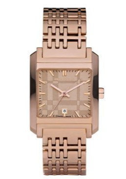 Burberry Nova Check Quartz Rose Gold Dial Rose Gold Steel Strap Watch for Women - BU1578 Authentic Buy Shop Now