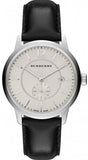 Burberry The Classic Horseferry Beige Dial Black Leather Strap Watch for Men - BU10000 Authentic Buy Shop Now