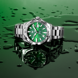 Tag Heuer Aquaracer Calibre 5 Automatic Green Dial Silver Steel Strap Watch for Men - WAY2015.BA0927 Authentic Buy Shop Now