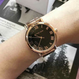 Michael Kors Noire Black Dial Rose Gold Steel Strap Watch for Women - MK3585 Authentic Buy Shop Now