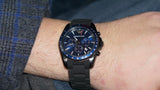 Emporio Armani Sigma Chronograph Blue Dial Black Silicone Strap Watch For Men - AR6121 Authentic Buy Shop Now