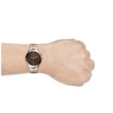 Fossil Neutra Chronograph Brown Dial Two Tone Steel Strap Watch for Men - FS5869 Authentic Buy Shop Now