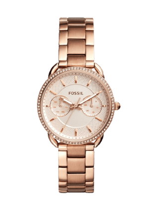 Fossil Tailor Rose Gold Dial Rose Gold Steel Strap Watch for Women - ES4264 Authentic Buy Shop Now