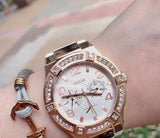 Guess Diamonds White Dial White Rubber Strap Watch For Women - W0426L1 Authentic Buy Shop Now