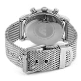 Emporio Armani Classic Chronograph Black Dial Silver Mesh Bracelet Watch For Men - AR1808 Authentic Buy Shop Now