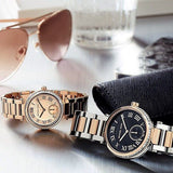 Michael Kors Skylar Black Dial Two Tone Steel Strap Watch for Women - MK5957 Authentic Buy Shop Now