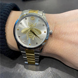 Gucci G Timeless Silver Dial Two Tone Steel Strap Watch For Women - YA1264131 Authentic Buy Shop Now