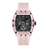 Guess Sporting Black Dial Pink Rubber Strap Watch for Men - GW0032G1 Authentic Buy Shop Now