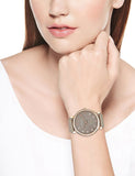 Marc Jacobs Baker Grey Dial Grey Leather Strap Watch for Women - MBM1266 Authentic Buy Shop Now