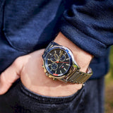 Tommy Hilfiger Mason Quartz Blue Dial Silver Steel Strap Watch for Men - 1791788 Authentic Buy Shop Now