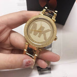 Michael Kors Parker Chronograph Gold Dial Two Tone Steel Strap Watch for Women - MK6109 Authentic Buy Shop Now