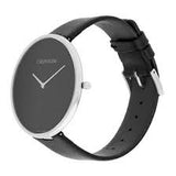 Calvin Klein Full Moon Black Dial Black Leather Strap Watch for Women - K8Y231C1 Authentic Buy Shop Now