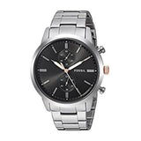 Fossil Townsman Chronograph Grey Dial Silver Steel Strap Watch for Men - FS5407 Authentic Buy Shop Now