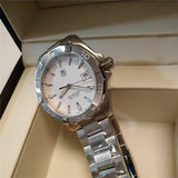 Tag Heuer Aquaracer Quartz White Dial Silver Steel Strap Watch for Men - WAY1111.BA0928 Authentic Buy Shop Now