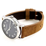 Emporio Armani Luigi Quartz Gray Dial Brown Leather Strap Watch For Men - AR11070 Authentic Buy Shop Now
