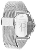 Calvin Klein Minimal Black Dial Silver Mesh Bracelet Watch for Women - K3M22123 Authentic Buy Shop Now