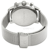 Calvin Klein City Chronograph White Dial Silver Mesh Bracelet Watch for Men - K2G27126 Authentic Buy Shop Now