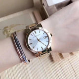 Burberry The City Silver Dial Gold Steel Strap Unisex Watch - BU9003 Authentic Buy Shop Now