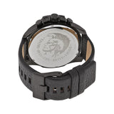 Diesel Mega Chief Chronograph Black Dial Black Leather Strap Watch For Men - DZ4291 Authentic Buy Shop Now