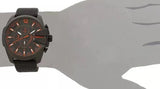Diesel Mega Chief Chronograph Black Dial Black Leather Strap Watch For Men - DZ4291 Authentic Buy Shop Now