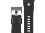 Diesel Mr Daddy Chronograph White Dial Black Leather Strap Watch For Men - DZ7125 Authentic Buy Shop Now