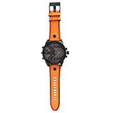 Diesel Mr. Daddy 2.0 Chronograph Grey Dial Brown Leather Strap Watch For Men - DZ7406 Authentic Buy Shop Now