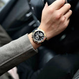 Guess Trophy Multifunction Black Dial Black Rubber Strap Watch for Men - GW0333G2 Authentic Buy Shop Now