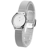 Calvin Klein Minimal White Dial Silver Mesh Bracelet Watch for Women - K3M2312Y Authentic Buy Shop Now
