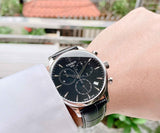 Tissot Tradition Chronograph Black Dial Black Leather Strap Watch For Men - T0636171605700 Authentic Buy Shop Now