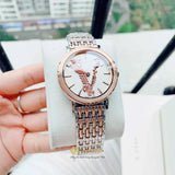 Versace Virtus Quartz White Dial Two Tone Steel Strap Watch for Women - VEHC00519 Authentic Buy Shop Now