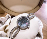 Bulova Crystal Black Mother of Pearl Dial Silver Steel Strap Watch for Women - 96L224 Authentic Buy Shop Now