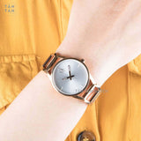 Calvin Klein Stately White Dial Gold Steel Strap Watch for Women - K3G2362W Authentic Buy Shop Now