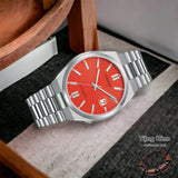 Citizen x Pantone Automatic Blazing Red Dial Silver Steel Strap Watch For Men - NJ0158-89W Authentic Buy Shop Now