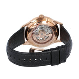 Emporio Armani Meccanico White Skeleton Dial Black Leather Strap Watch For Men - AR1924 Authentic Buy Shop Now