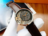 Fossil Townsman Automatic Black Dial Brown Leather Strap Watch for Men - ME1163 Authentic Buy Shop Now