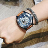 Fossil Modern Machine Automatic Skeleton Silver Dial Brown Leather Strap Watch for Men - ME3135 Authentic Buy Shop Now