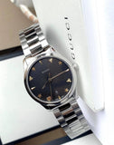 Gucci G Timeless Black Dial Silver Steel Strap Watch For Women - YA1264029A Authentic Buy Shop Now