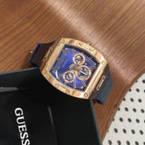 Guess Phoenix Multifunction Blue Dial Blue Rubber Strap Watch for Men - GW0202G4 Authentic Buy Shop Now