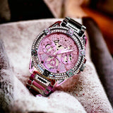Guess Queen Multicolor Dial Multicolor Steel Strap Watch For Women - GW0464L4 Authentic Buy Shop Now