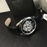 Guess Tailor Multifunction Black Dial Black Leather Strap Watch for Men - GW0389G1 Authentic Buy Shop Now