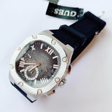 Guess Headline Chronograph Grey Dial Black Rubber Strap Watch for Men - GW0571G1 Authentic Buy Shop Now